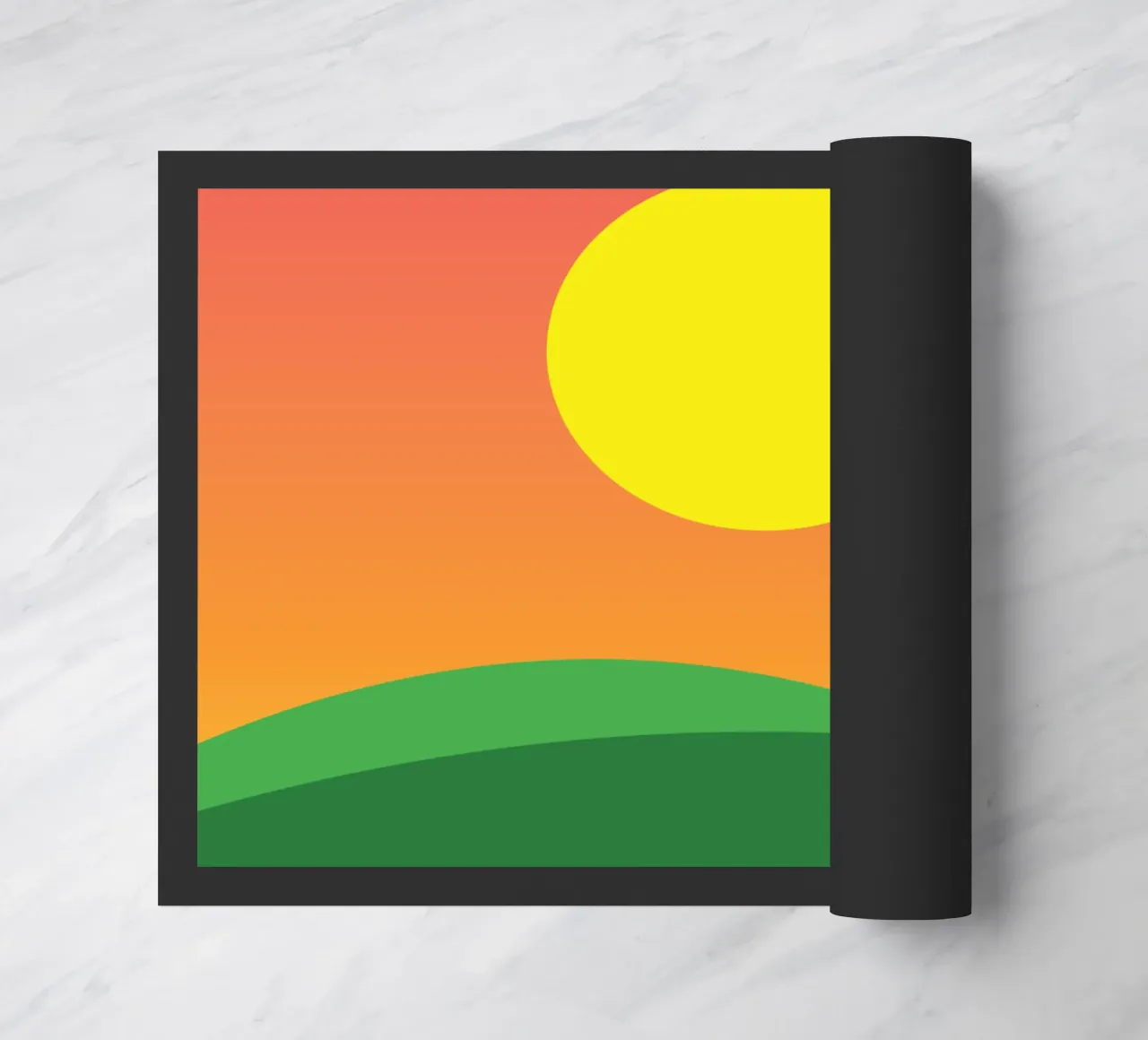 zonsondergang vector kleur deurmat van Plumpz