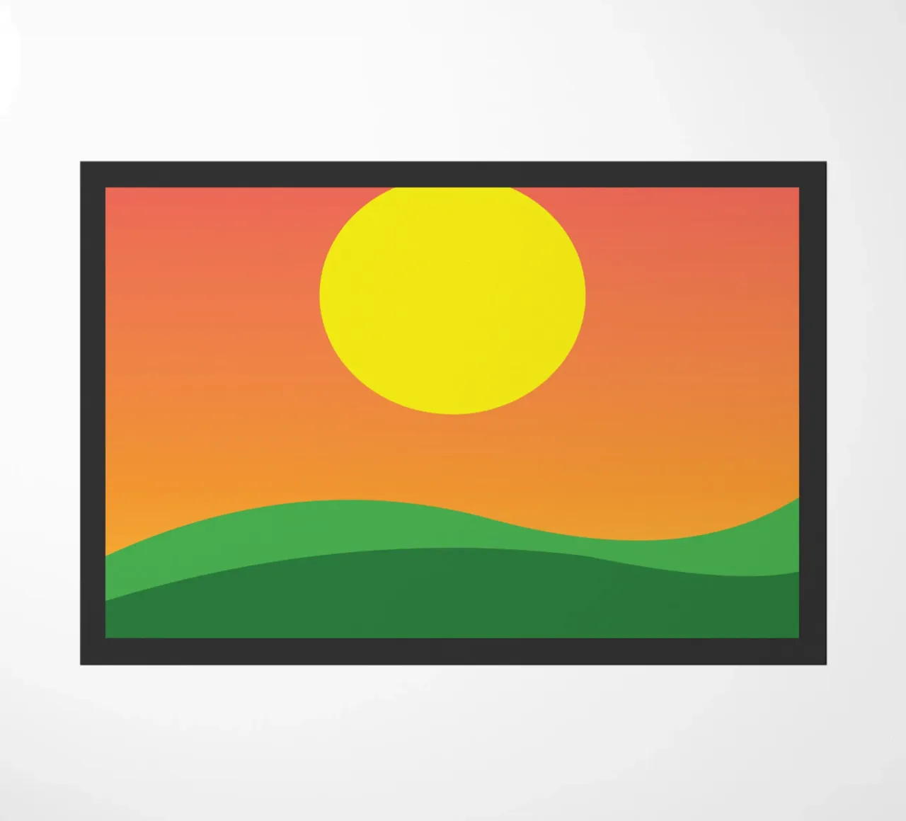 zonsondergang vector kleur deurmat van Plumpz