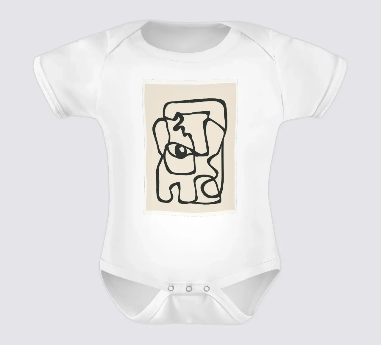 Minimal Abstract Art 1 babyrompertje korte mouwen van Nadjaa