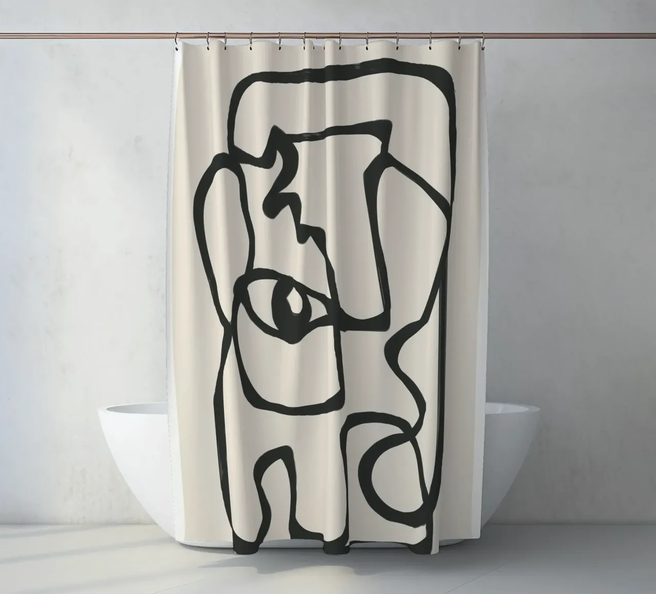 Minimal Abstract Art 1 Duschvorhang von Nadjaa