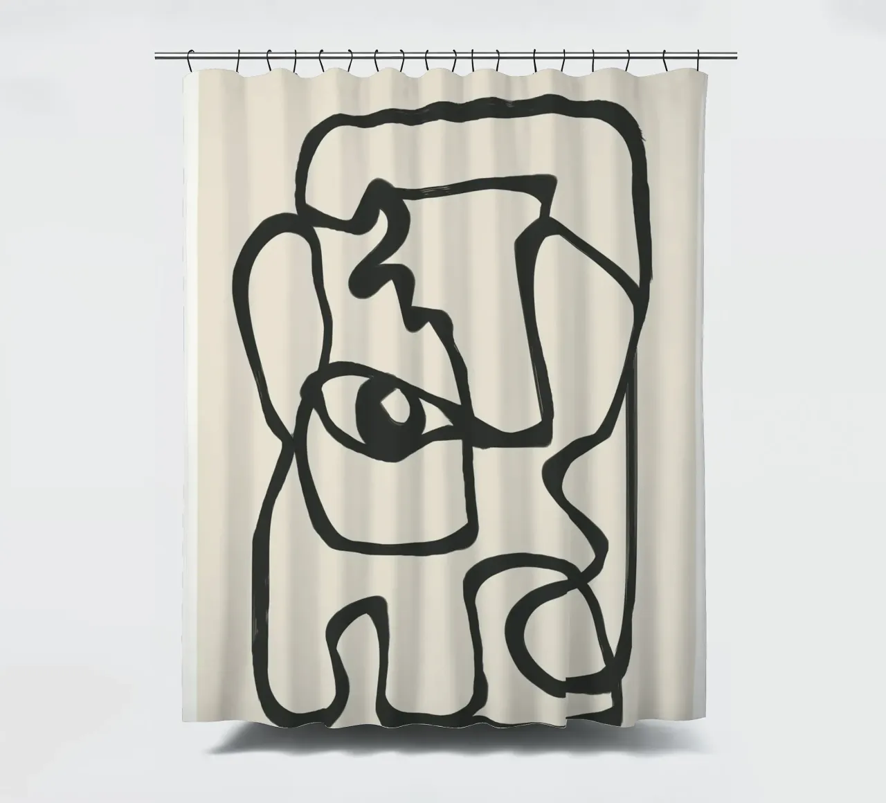 Minimal Abstract Art 1 Duschvorhang von Nadjaa