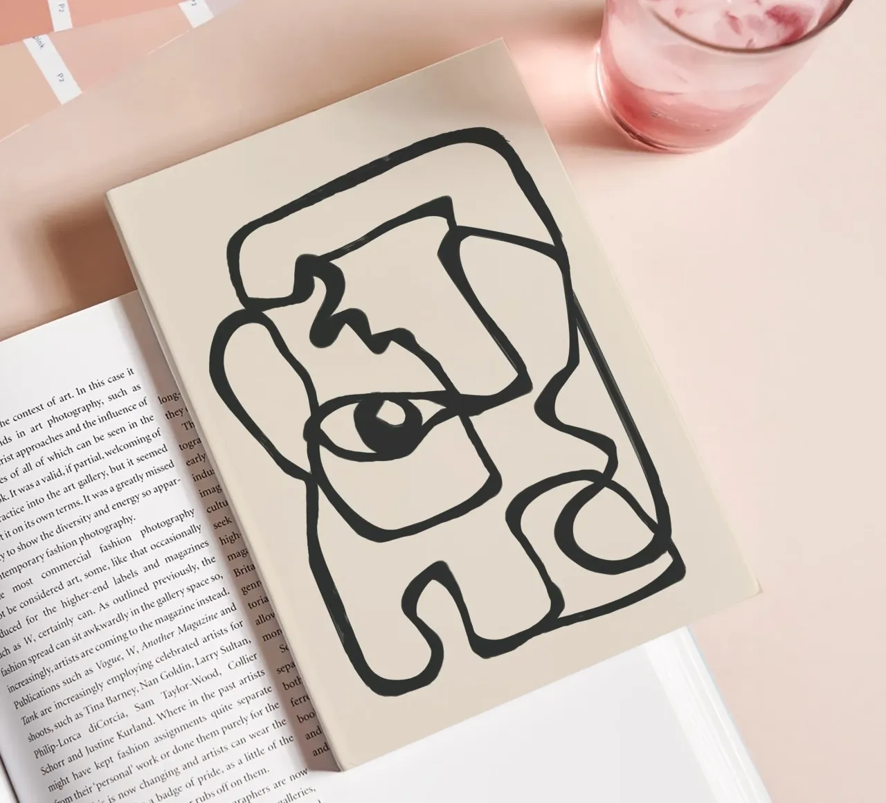 Minimal Abstract Art 1 notebook by Nadjaa