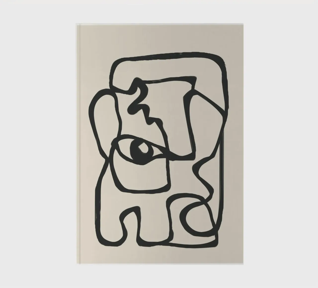 Minimal Abstract Art 1 notebook by Nadjaa