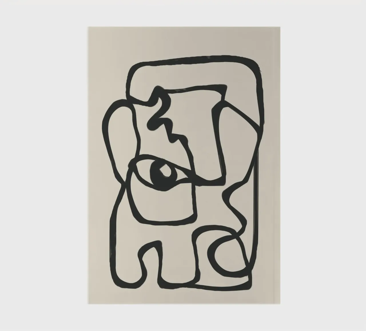 Minimal Abstract Art 1 notebook by Nadjaa