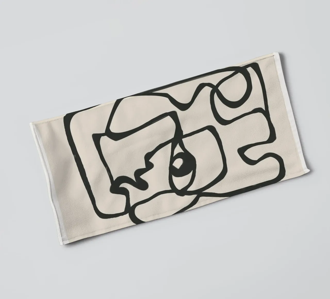 Minimal Abstract Art 1 Handtuch von Nadjaa