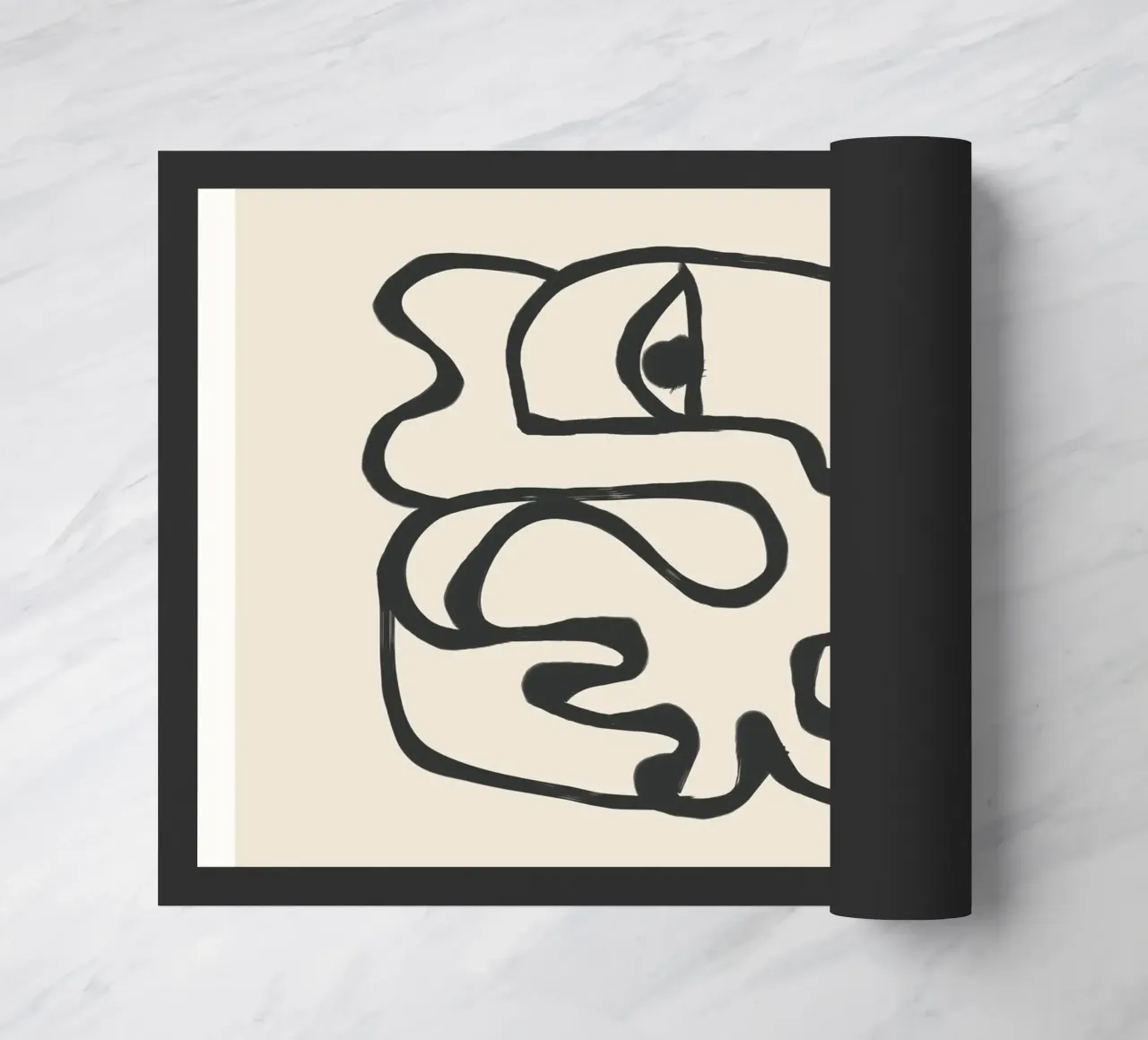 Minimal Abstract Art 2 felpudo de Nadjaa