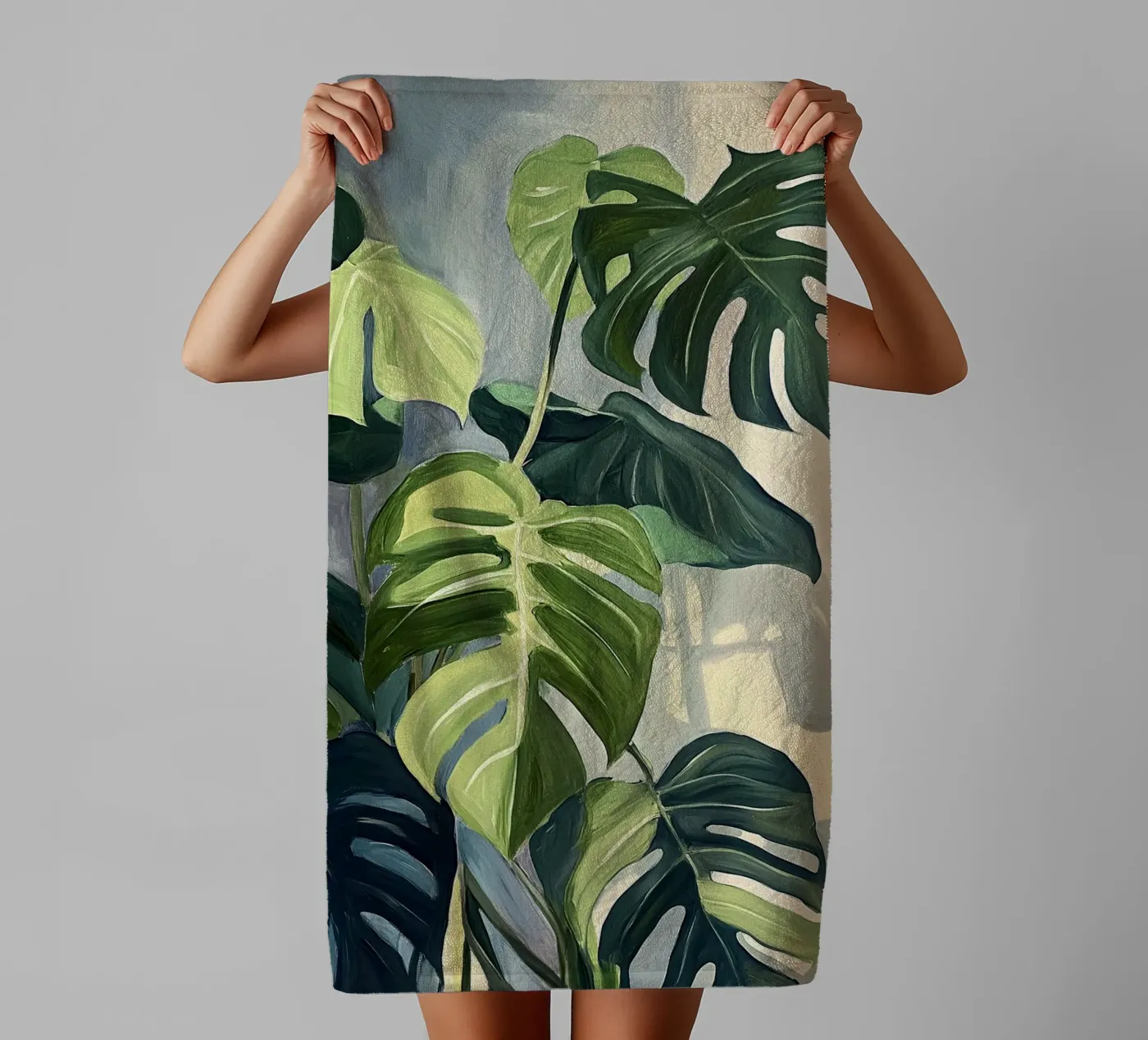 Monstera badhanddoek van Euphoria Theresa