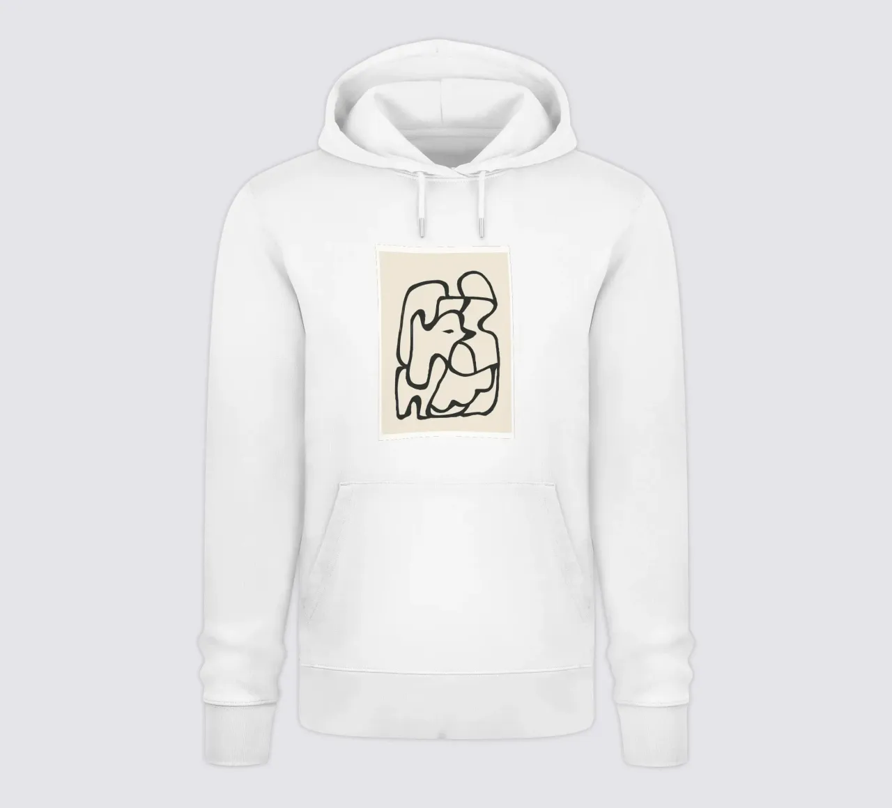 Minimal Abstract Art 6 felpa con cappuccio da Nadjaa