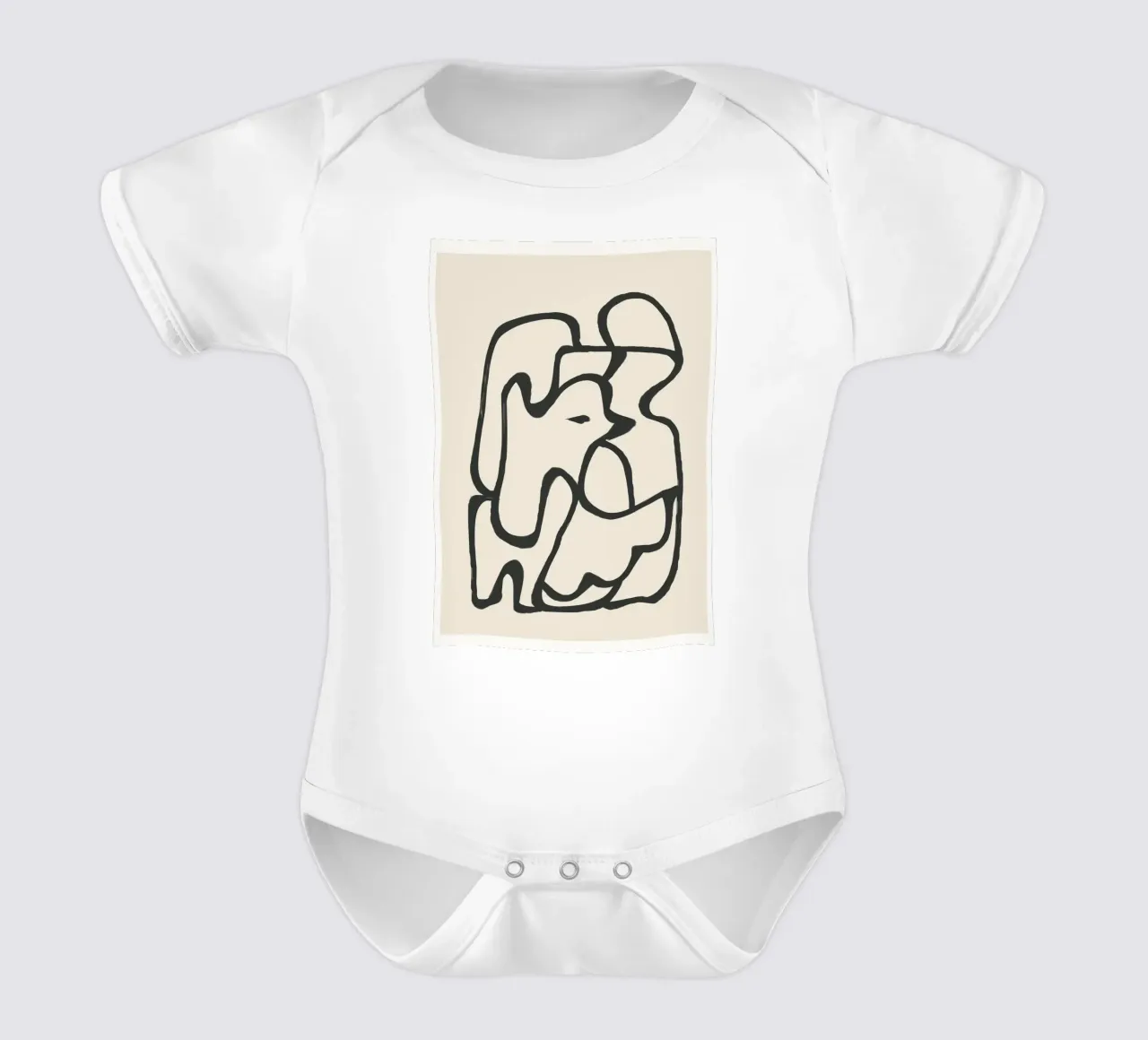 Minimal Abstract Art 6 Kurzarm Babybody von Nadjaa