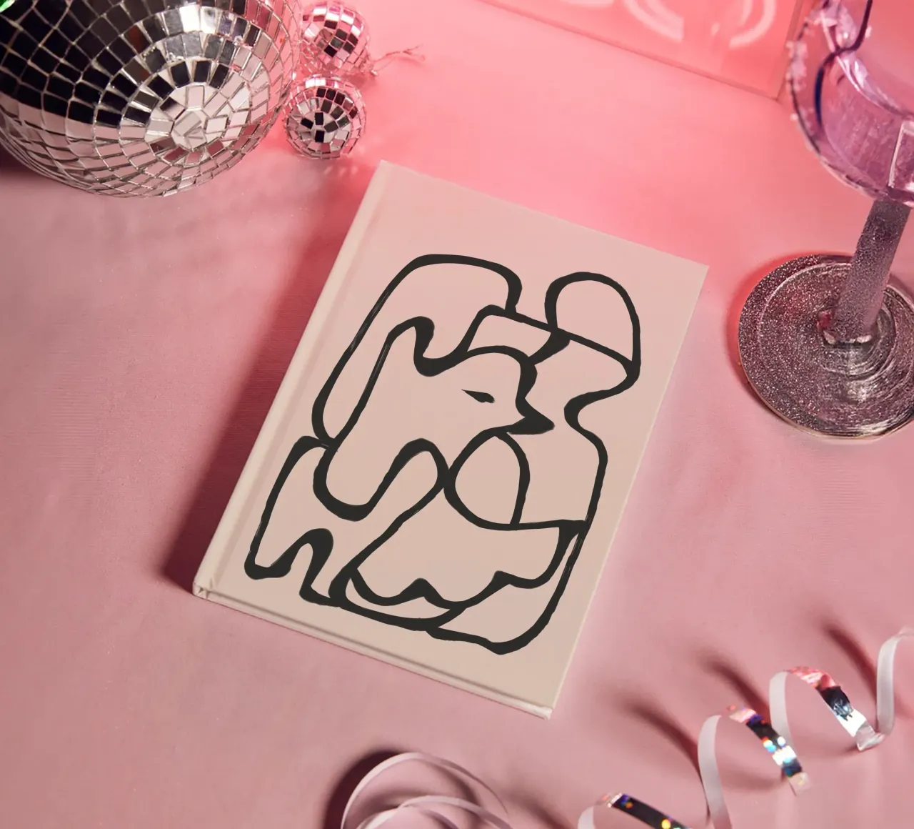 Minimal Abstract Art 6 notebook by Nadjaa