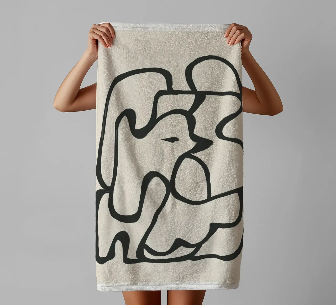Minimal Abstract Art 6 towel by Nadjaa