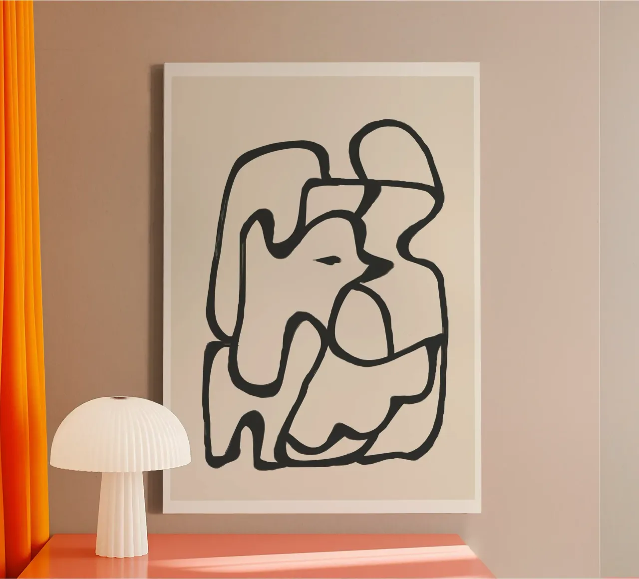 Minimal Abstract Art 6 canvas by Nadjaa