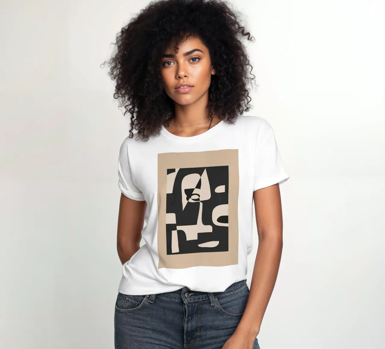 Modern Abstract Minimal Art 1 t-shirt da donna da Nadjaa