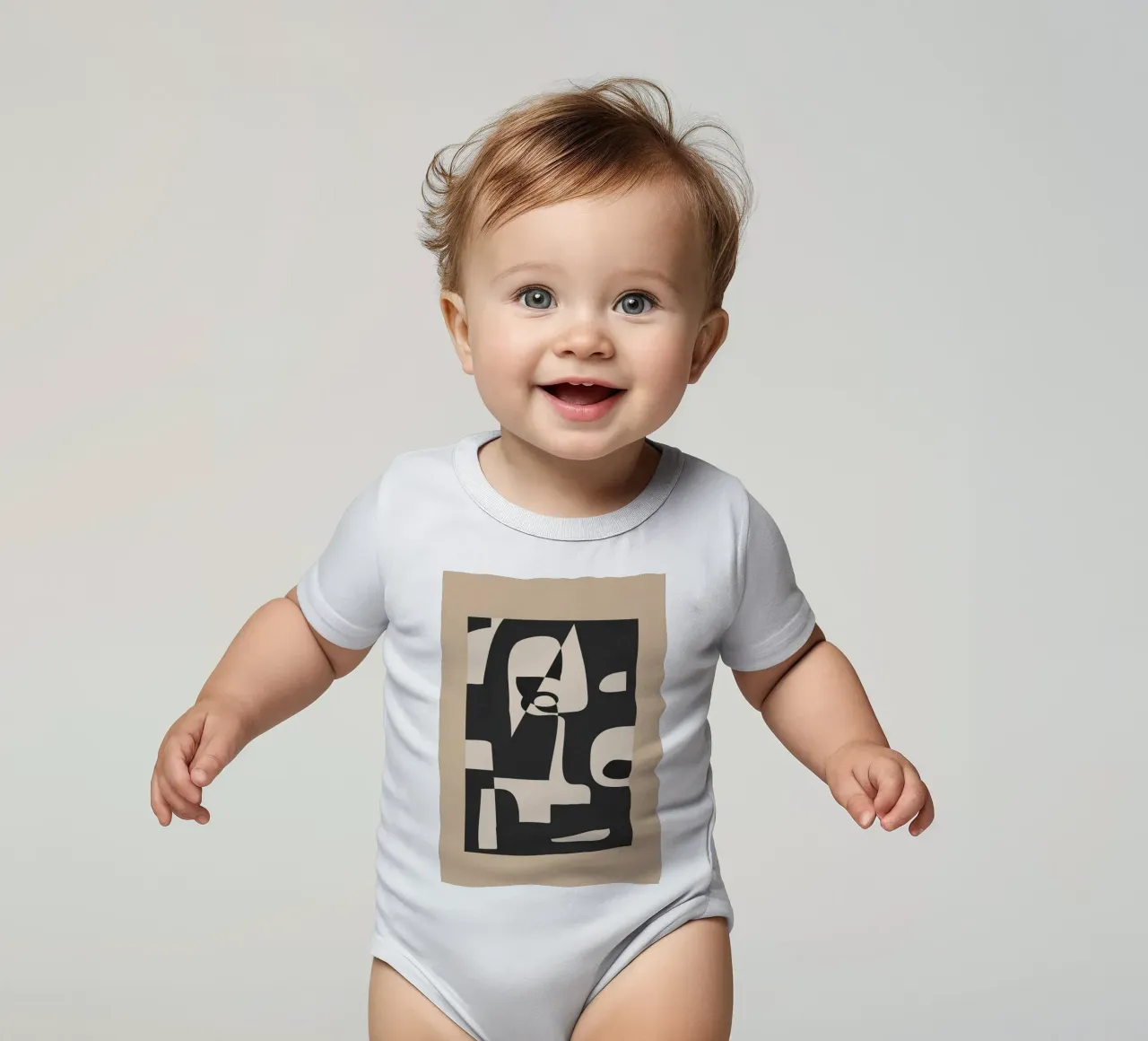 Modern Abstract Minimal Art 1 Kurzarm Babybody von Nadjaa