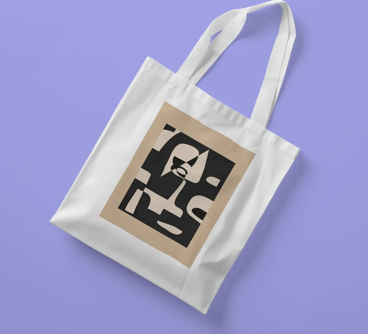 Modern Abstract Minimal Art 1 borsa in juta da Nadjaa