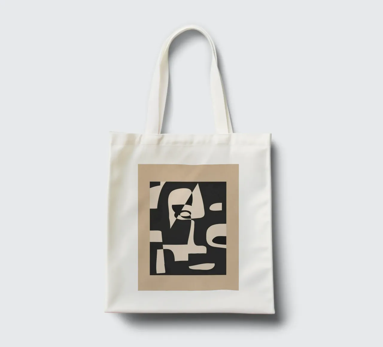 Modern Abstract Minimal Art 1 borsa in juta da Nadjaa