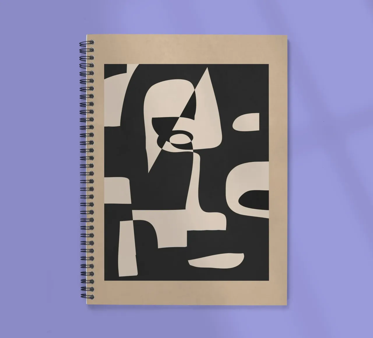 Modern Abstract Minimal Art 1 spiral notebook by Nadjaa