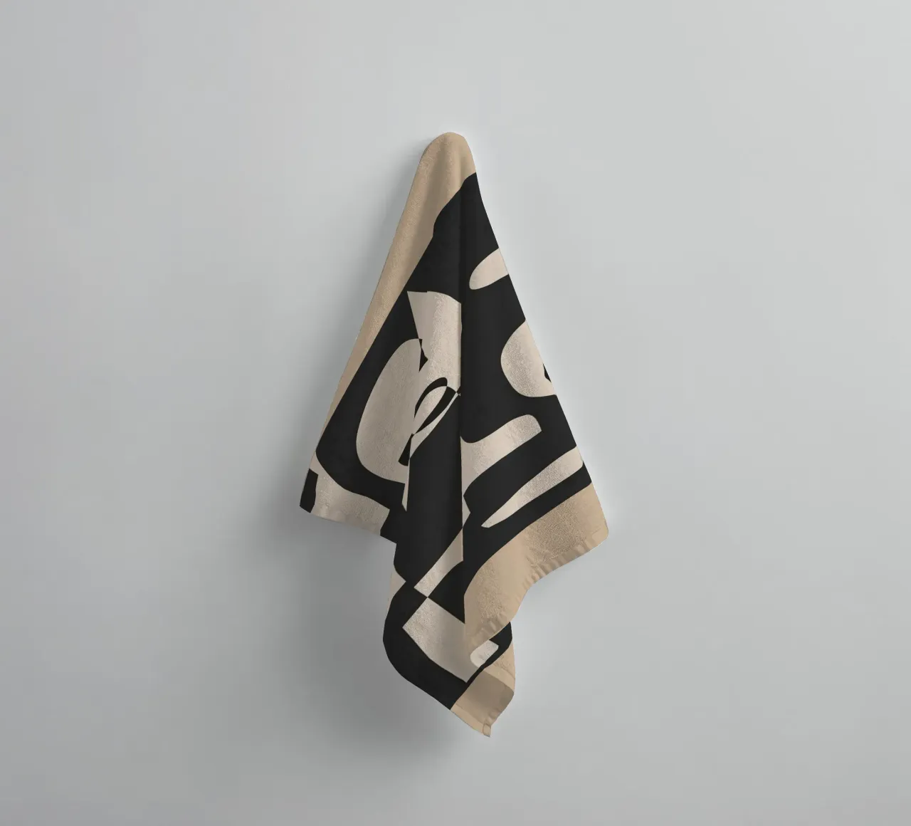 Modern Abstract Minimal Art 1 badhanddoek van Nadjaa