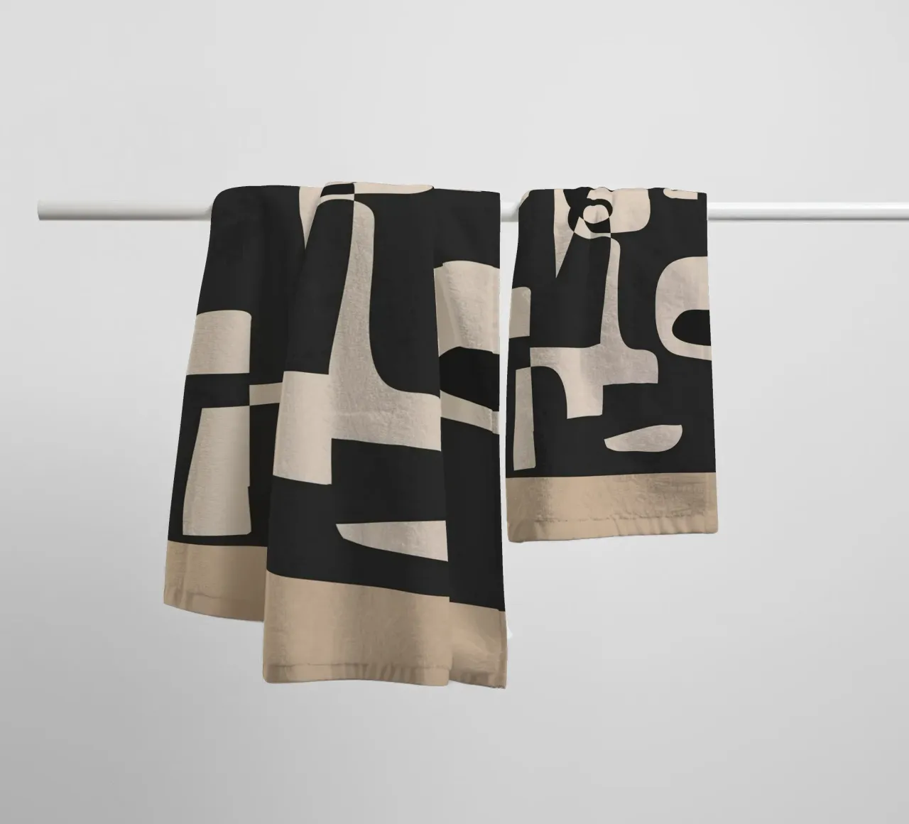 Modern Abstract Minimal Art 1 badhanddoek van Nadjaa