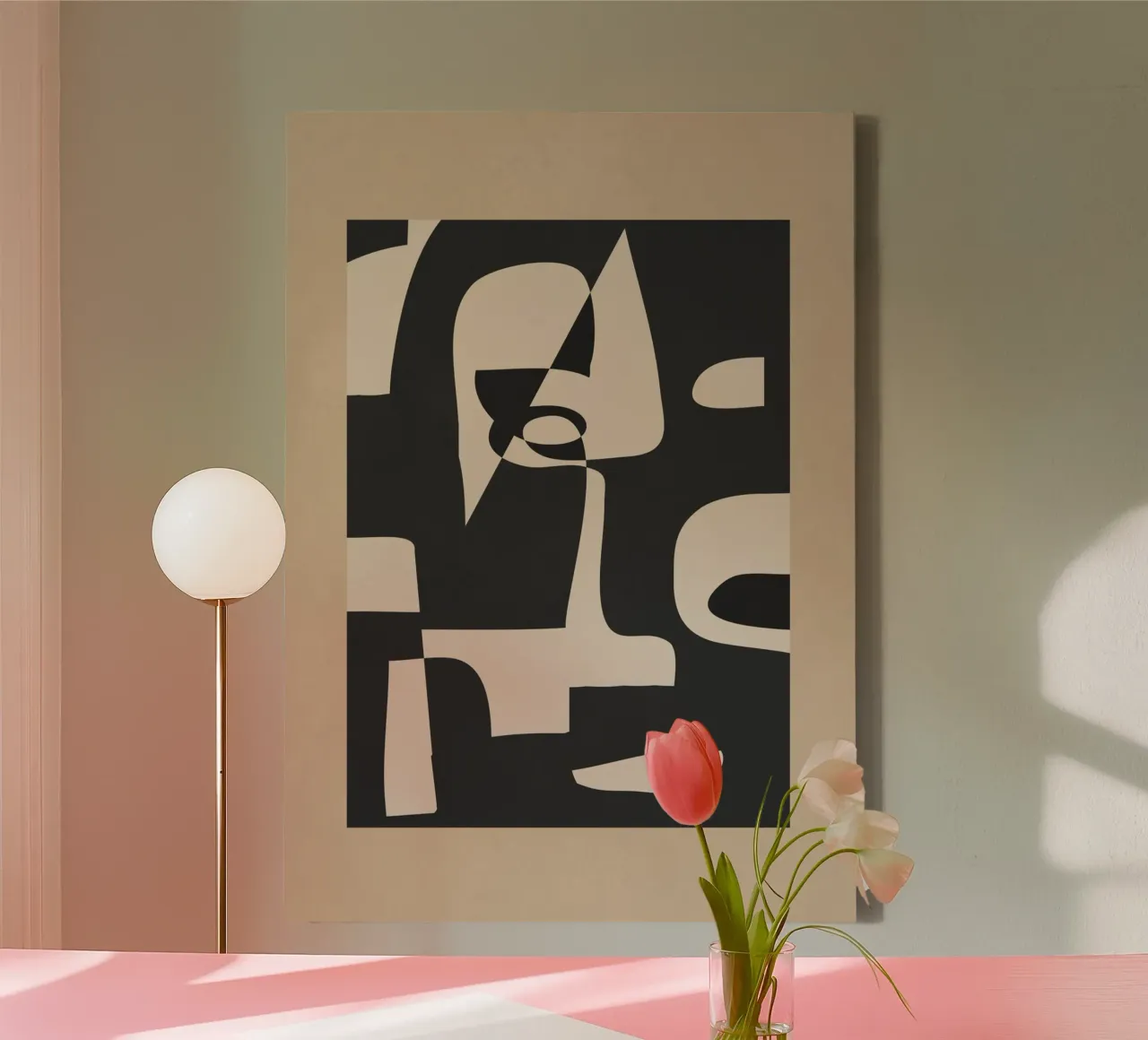 Modern Abstract Minimal Art 1 canvas by Nadjaa