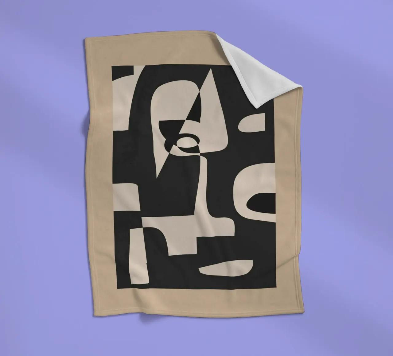 Modern Abstract Minimal Art 1 plaid polaire de Nadjaa