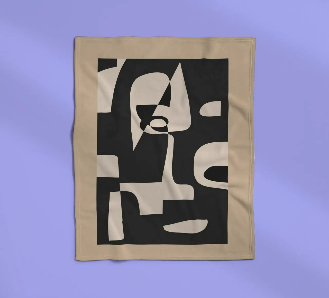 Modern Abstract Minimal Art 1 plaid polaire de Nadjaa