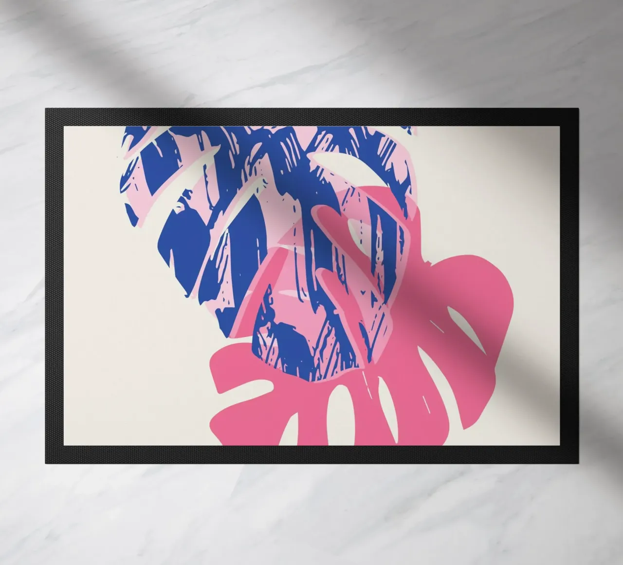 Monstera Leaf doormat by Kim Hubball Studio