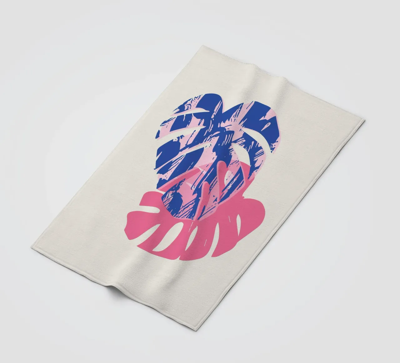 Monstera-Blatt Fleecedecke von Kim Hubball Studio