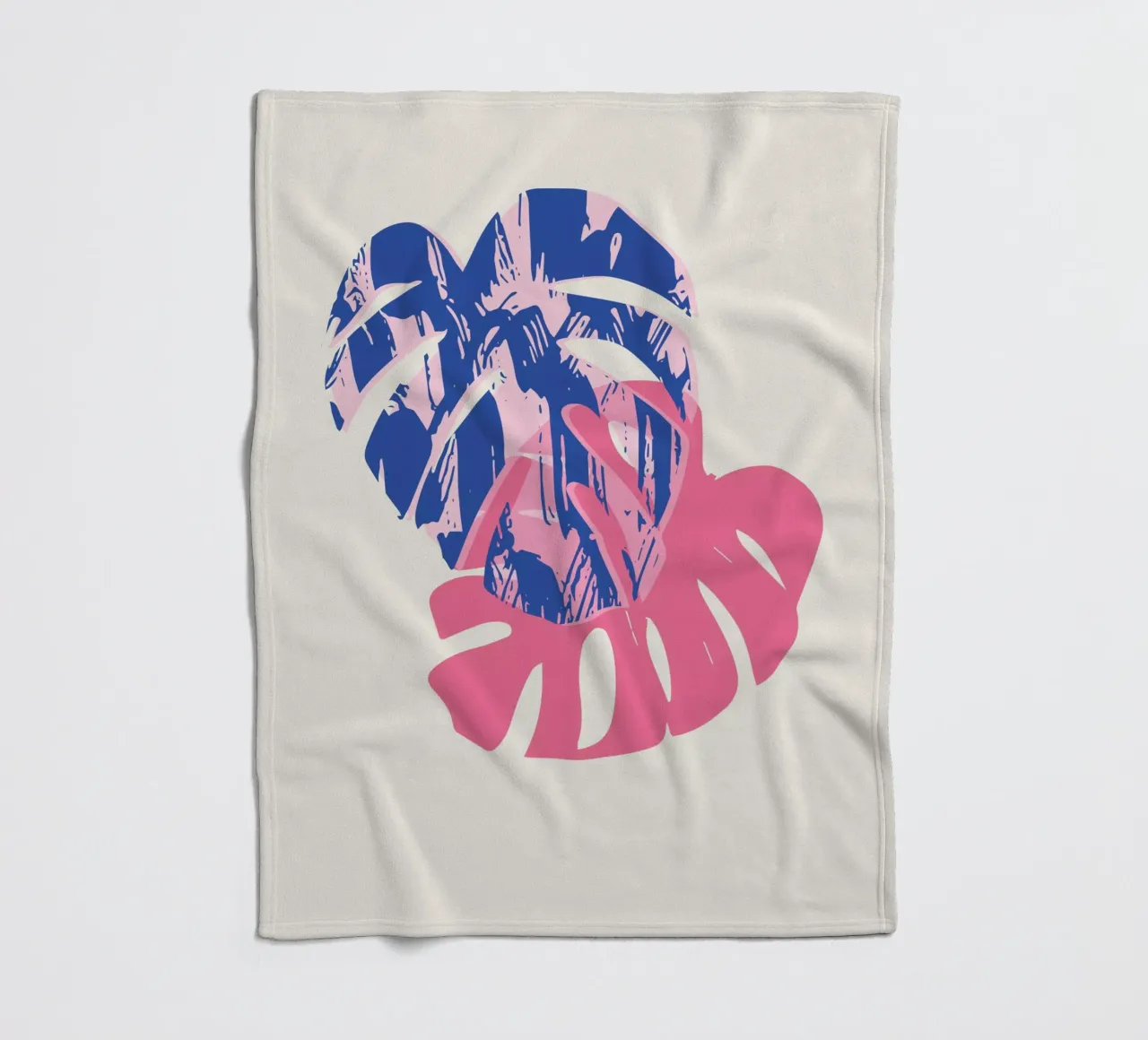 Monstera-Blatt Fleecedecke von Kim Hubball Studio