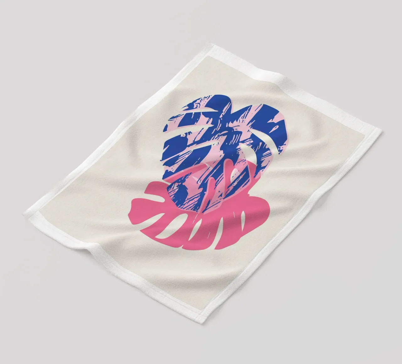 Monstera-Blatt Fleecedecke von Kim Hubball Studio