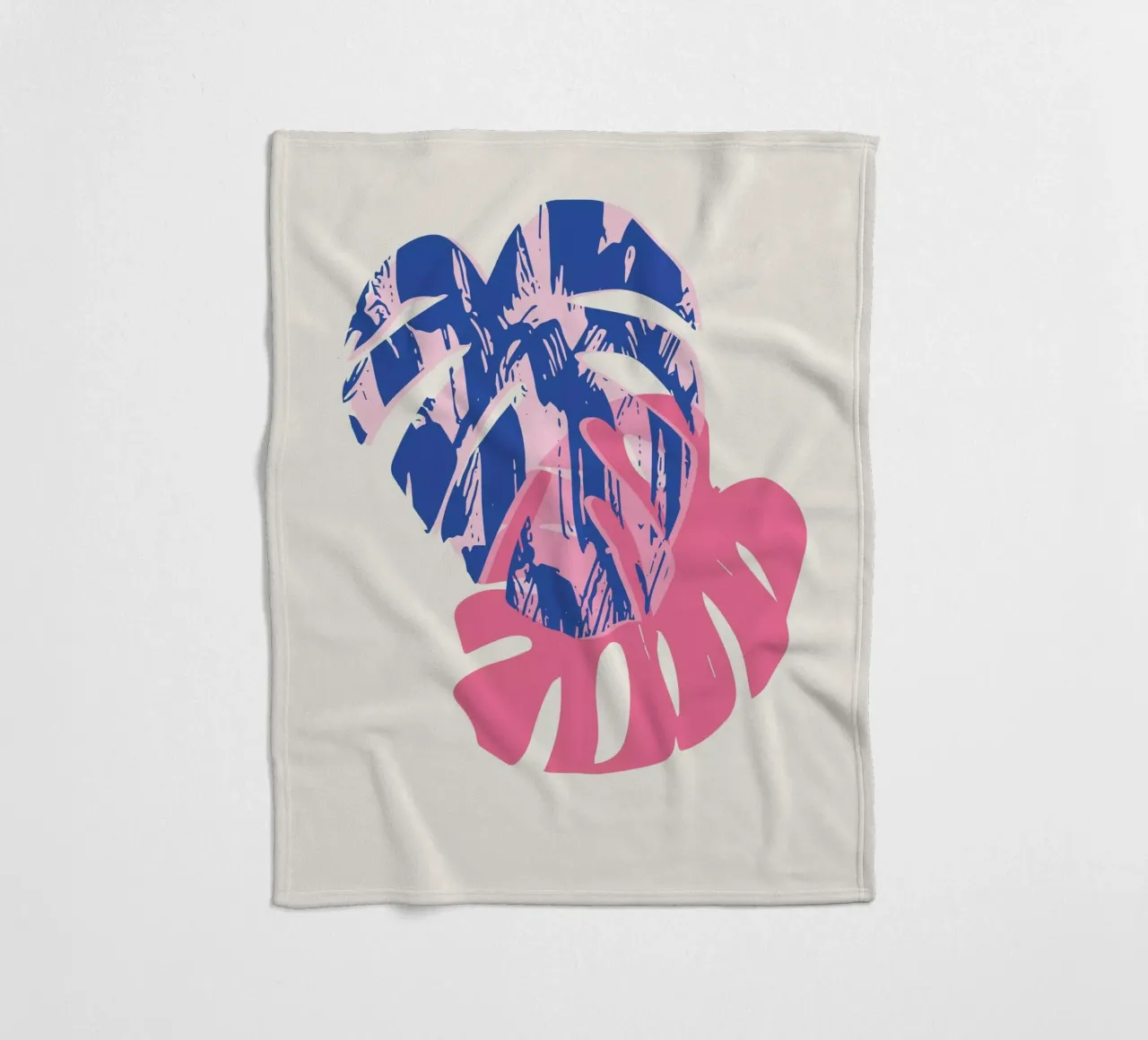 Monstera-Blatt Fleecedecke von Kim Hubball Studio