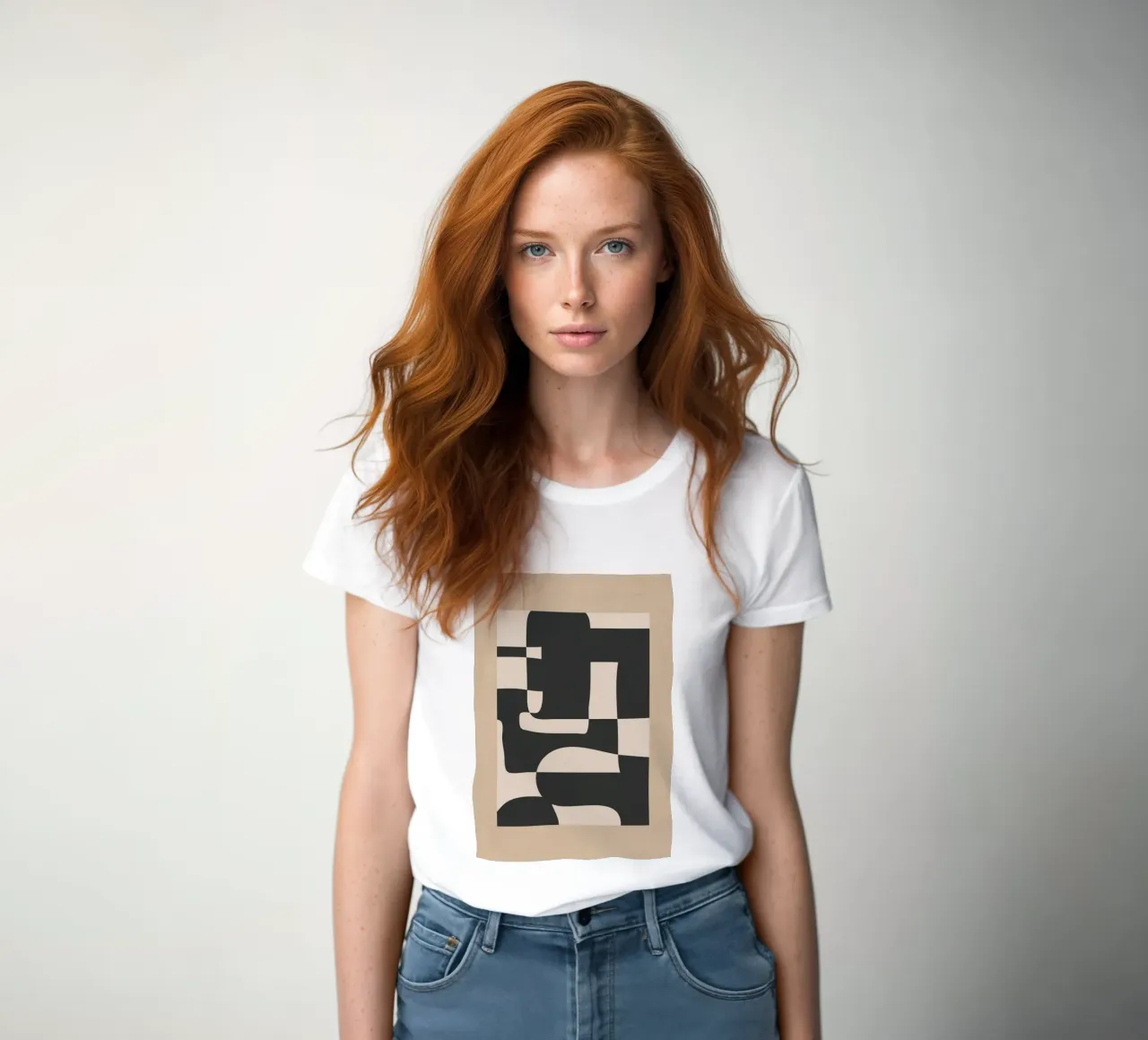 Modern Abstract Minimal Art 3 t-shirt da donna da Nadjaa