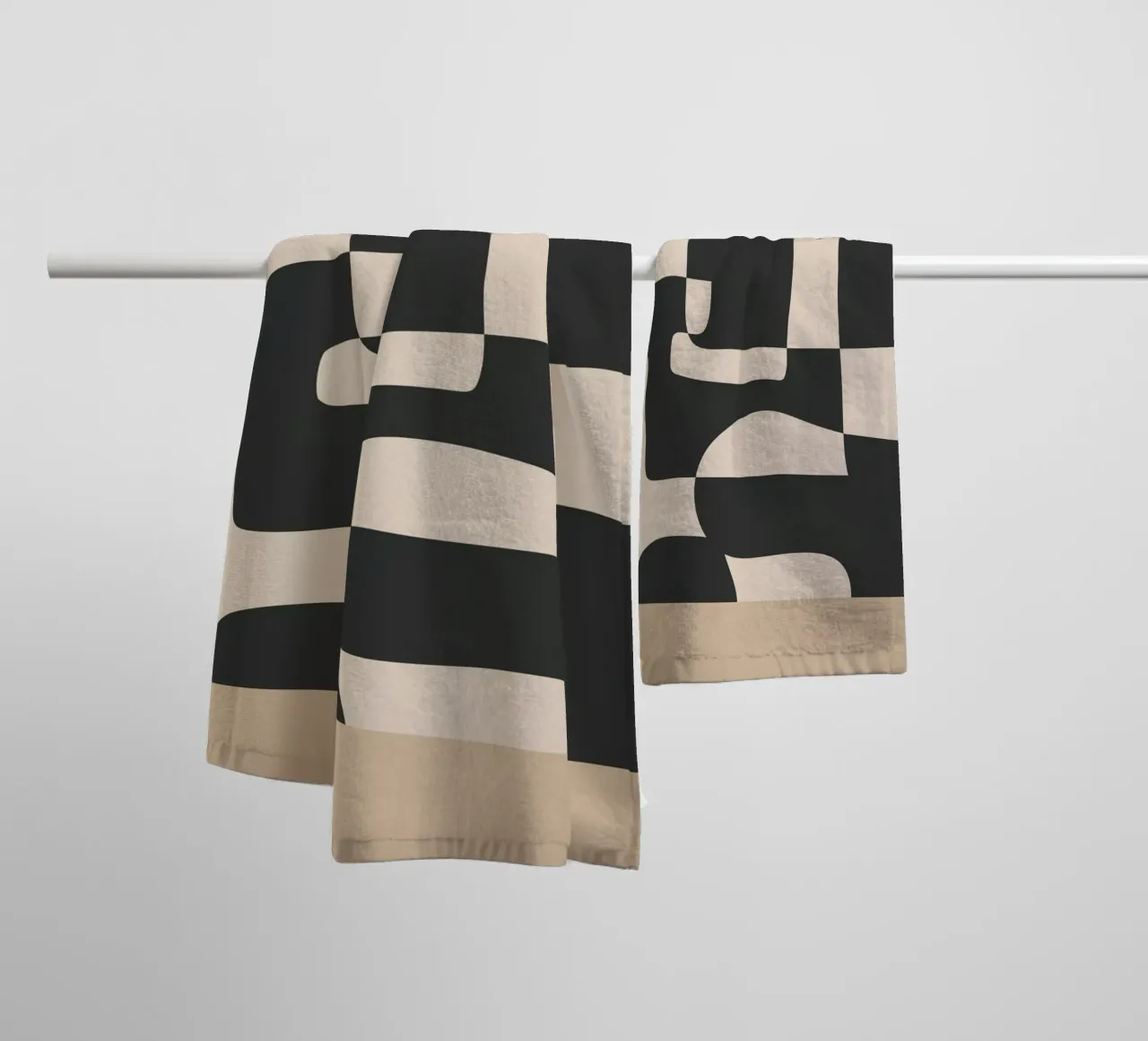 Modern Abstract Minimal Art 3 badhanddoek van Nadjaa