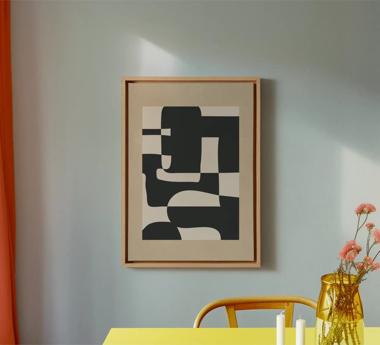 Modern Abstract Minimal Art 3 canvas van Nadjaa