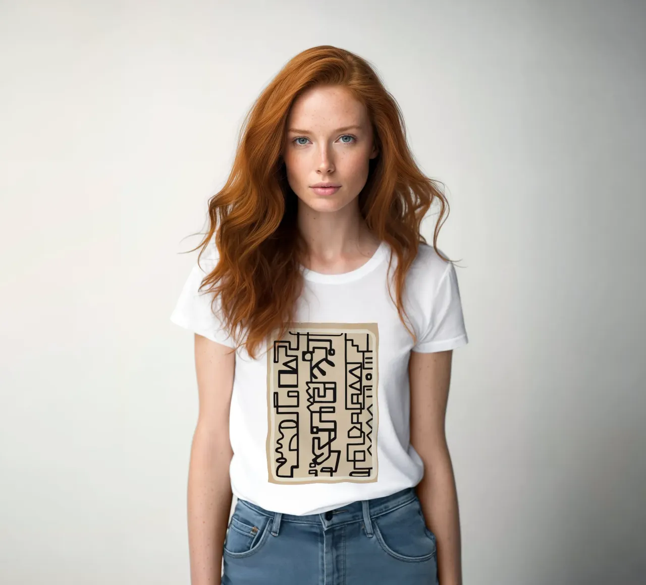 Abstract Line Movement 3 t-shirt da donna da Nadjaa