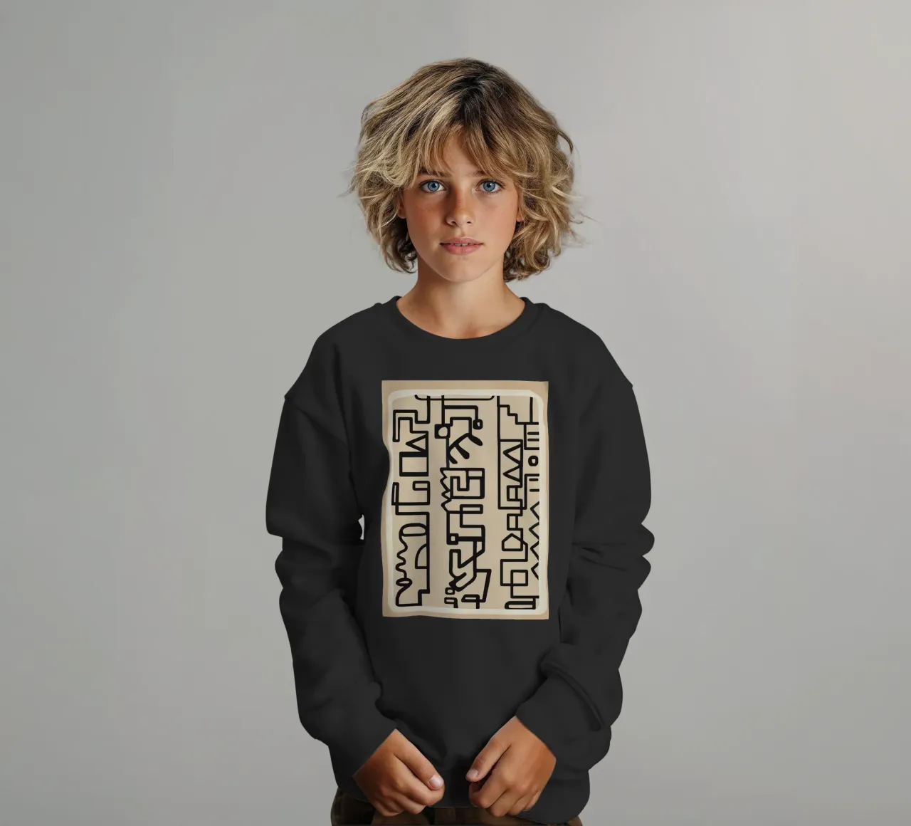 Abstract Line Movement 3 felpa bambino da Nadjaa