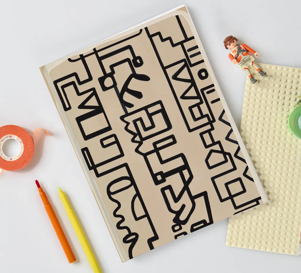 Abstract Line Movement 3 notebook by Nadjaa