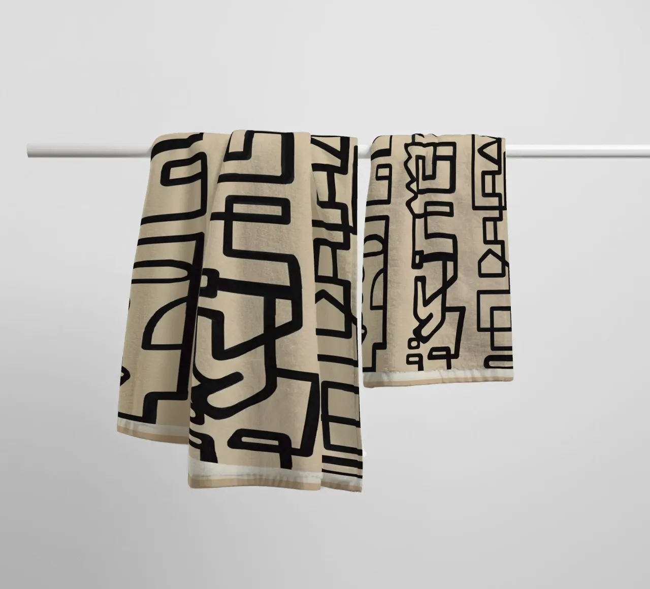 Abstract Line Movement 3 towel by Nadjaa