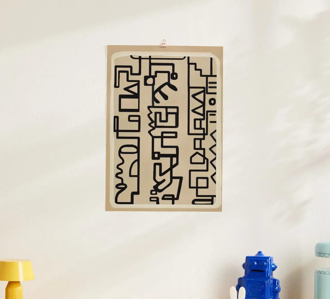 Abstract Line Movement 3 carta hahnemühle da Nadjaa