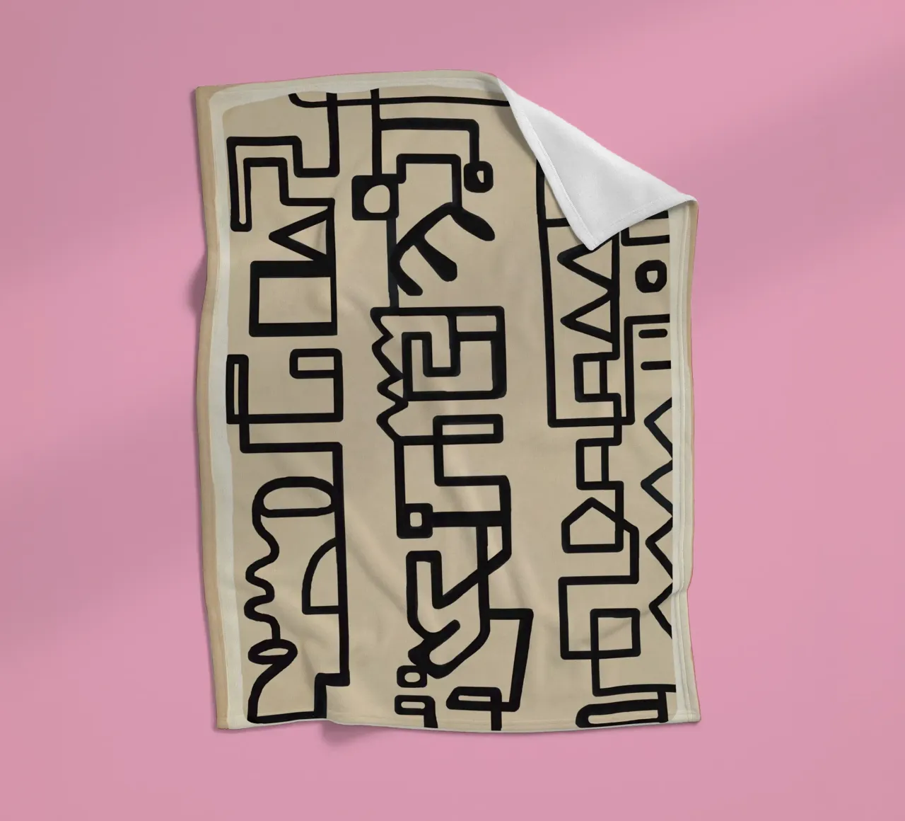 Abstract Line Movement 3 Fleecedecke von Nadjaa