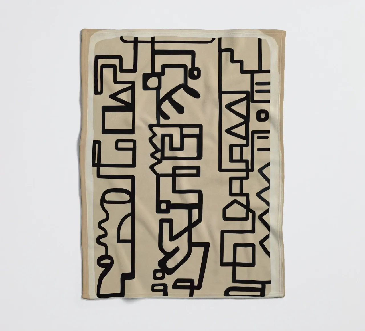 Abstract Line Movement 3 Fleecedecke von Nadjaa