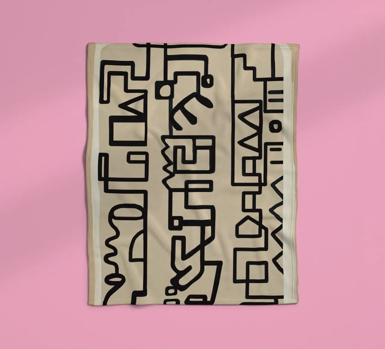 Abstract Line Movement 3 Fleecedecke von Nadjaa