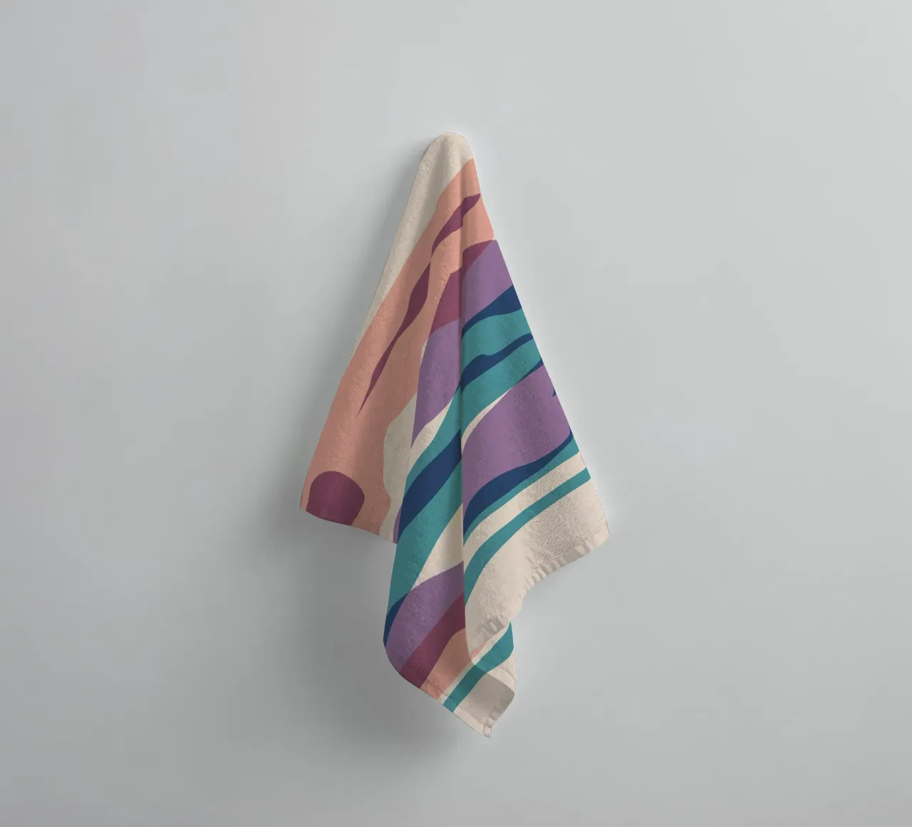 Sunset in the Mountains towel by Kim Hubball Studio