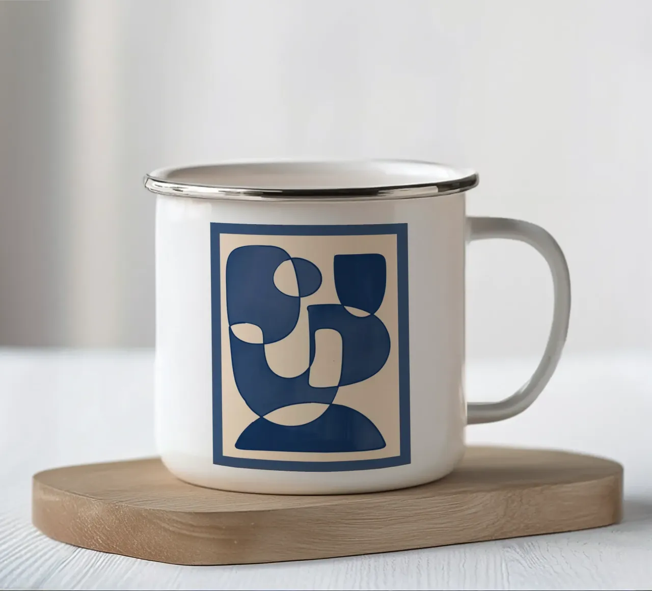 Forme di blu tazza in smalto da ThingDesign