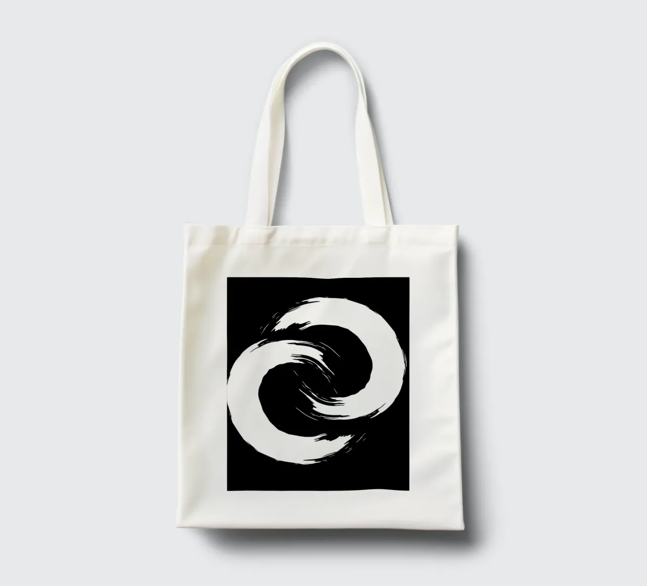 The Interlocking Ensō borsa in juta da LisaArtes