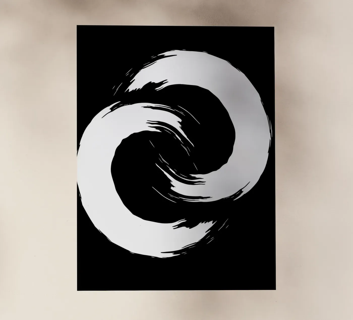 The Interlocking Ensō backlit film by LisaArtes