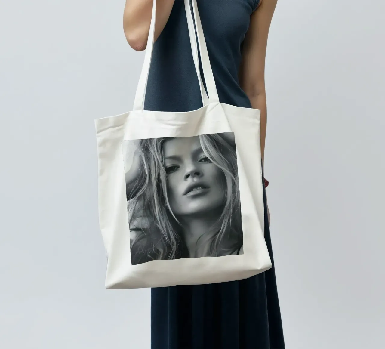 Sguardo intenso borsa in juta da vintage singer