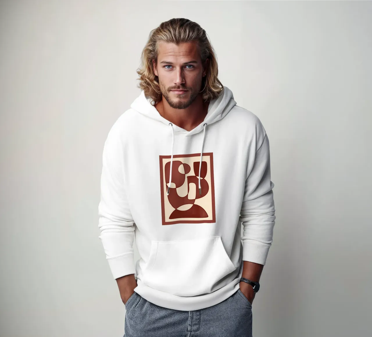 Forme di Borgogna felpa con cappuccio da ThingDesign