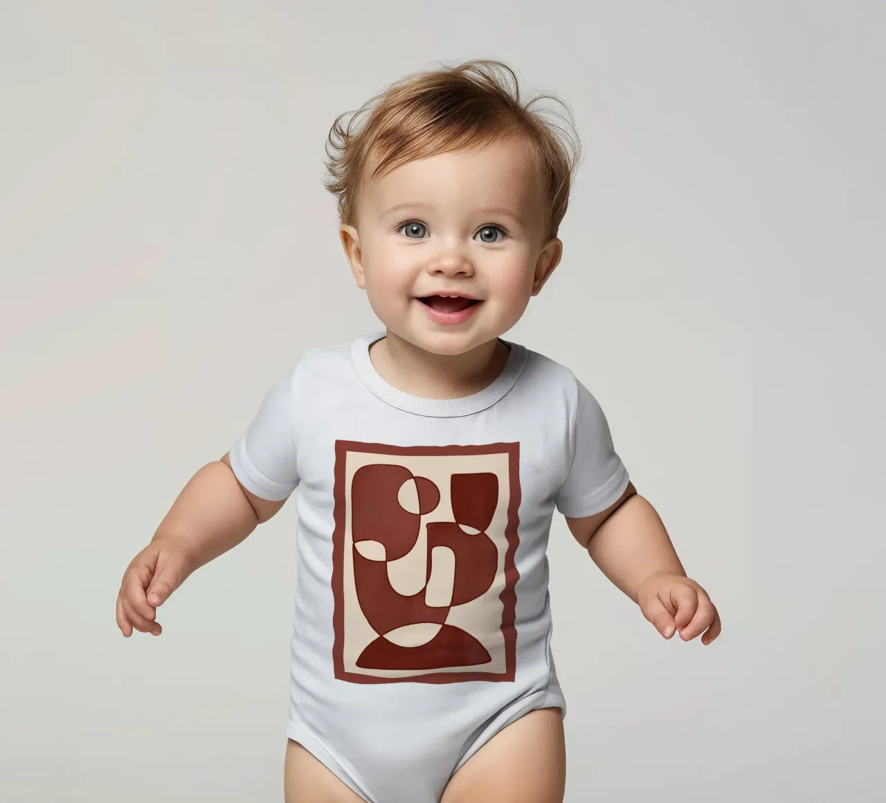 Forme di Borgogna body neonato maniche corte da ThingDesign