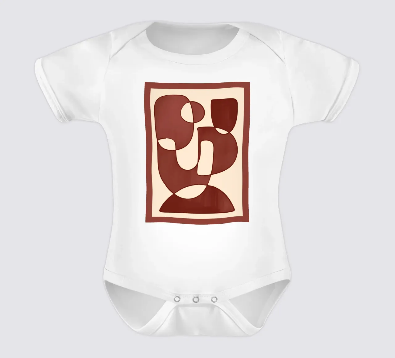 Forme di Borgogna body neonato maniche corte da ThingDesign
